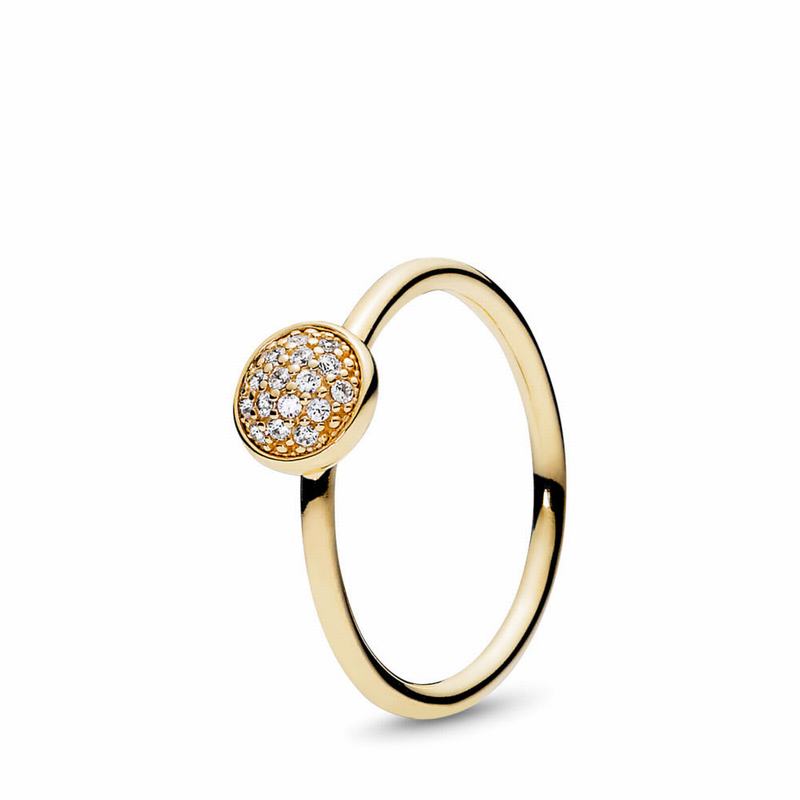 Pandora Dazzling Droplet Promise Ring NZ, 14k Gold (487265-JFI)